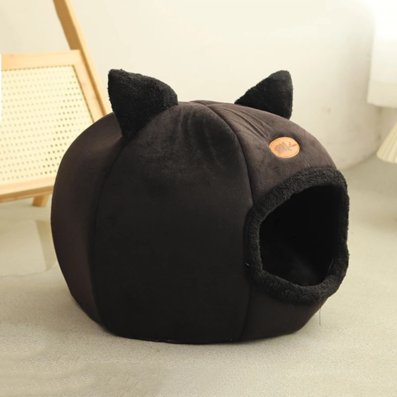 Lit cosy pour chat | Cabane douillette avec coussin amovible