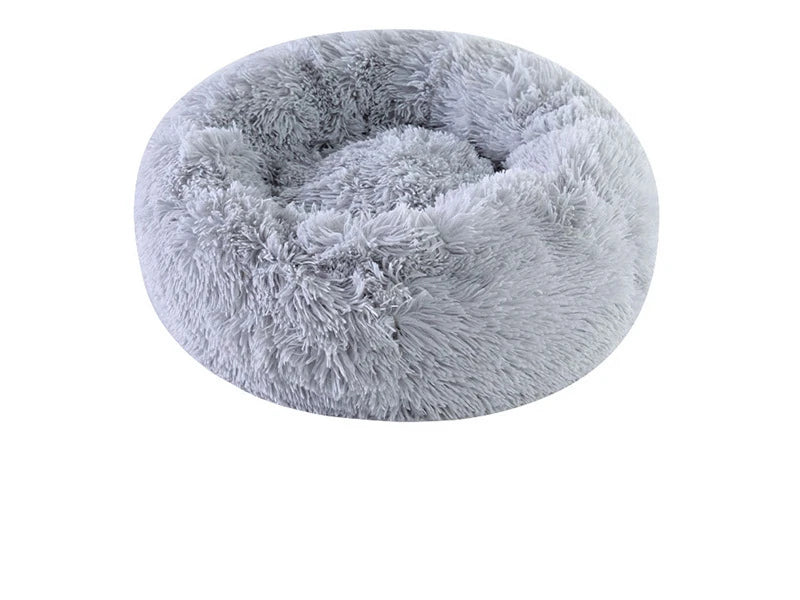 Panier pour chat en peluche douce | Lit rond chaud, détachable et lavable