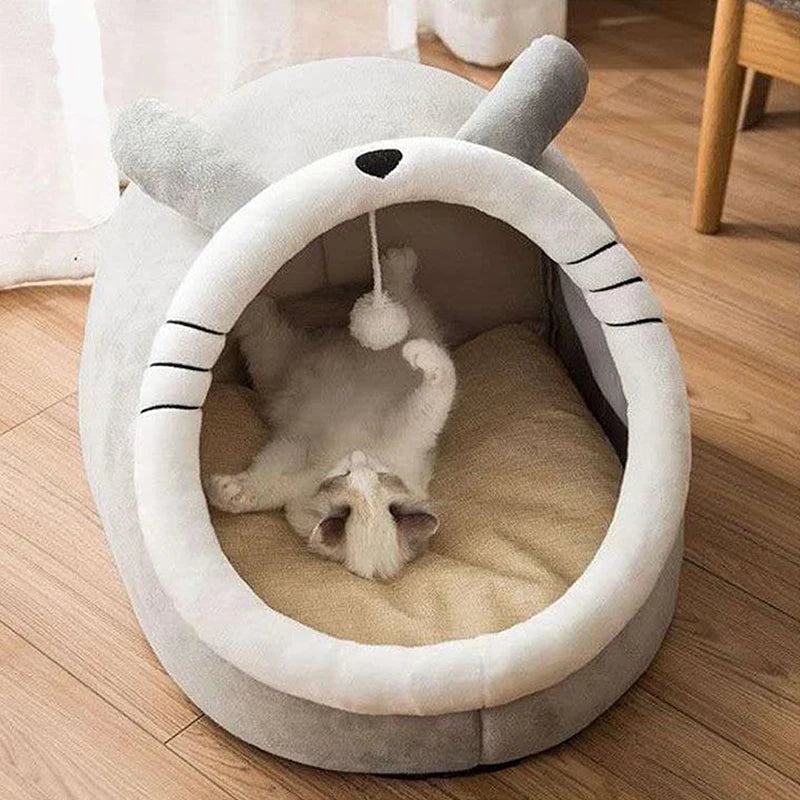 Lit cocoon en coton pour chat | Confort et design adorable