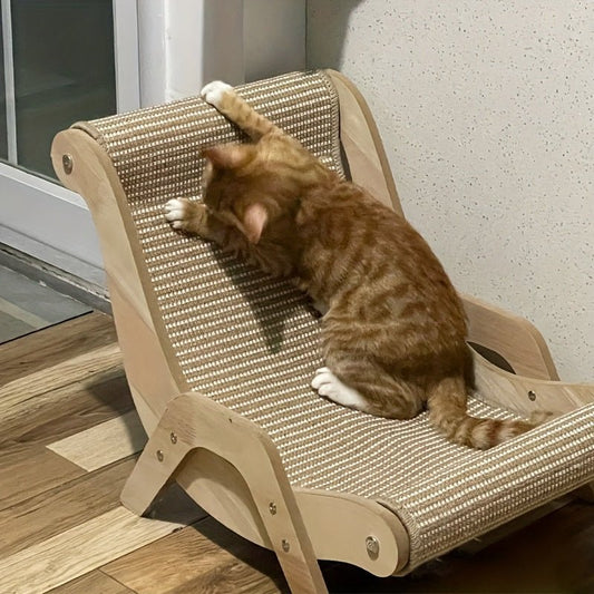 Hamac 2-en-1 pour chat avec griffoir en sisal robuste et durable